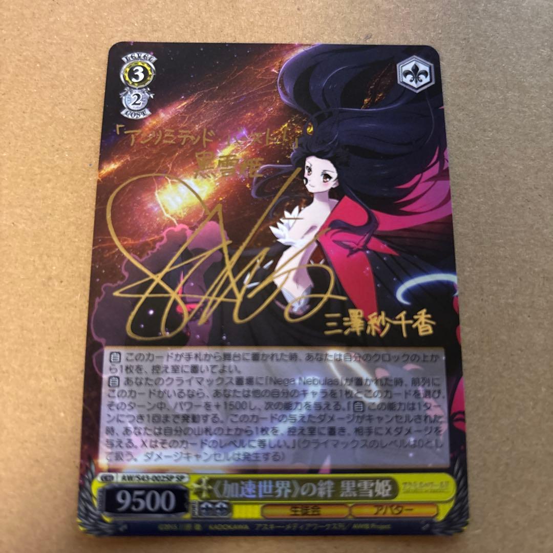 加速世界の絆　黒雪姫、アクセルワールド、サイン