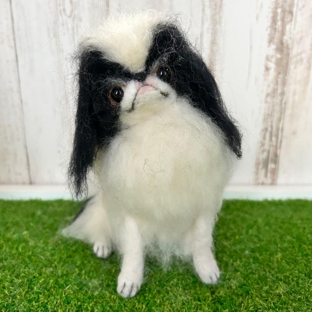 こちらは購入可能です。羊毛フェルト【狆】犬　オーダー別途受付中です。