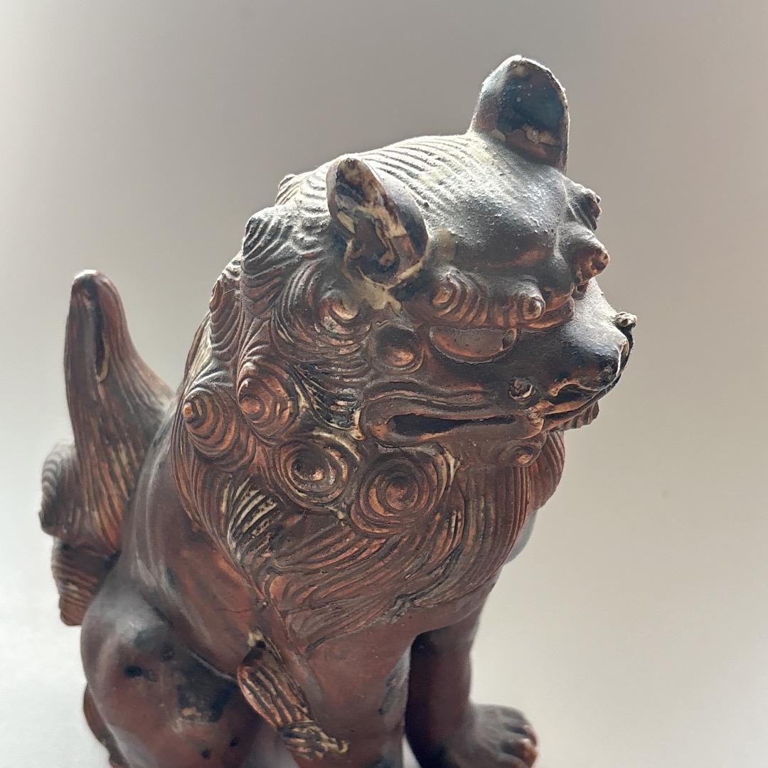 希少　守護神　重厚感ある シーサー　備前焼　蔵出し　狛犬　骨董　時代物　置物