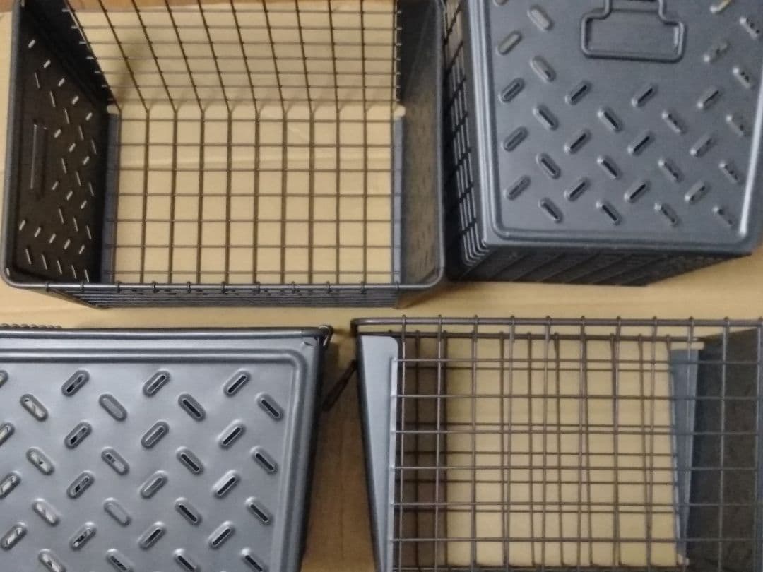 Spectrum midium ワイヤーバスケット M グレー 4個 スチール