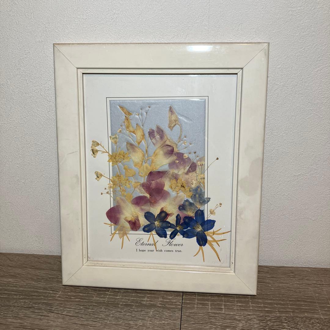 レトロ Eternal Flower 押し花アート 額装 インテリア 壁掛け