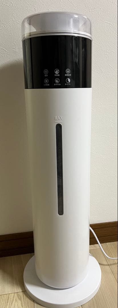 ホワイト スリムタワー型加湿器