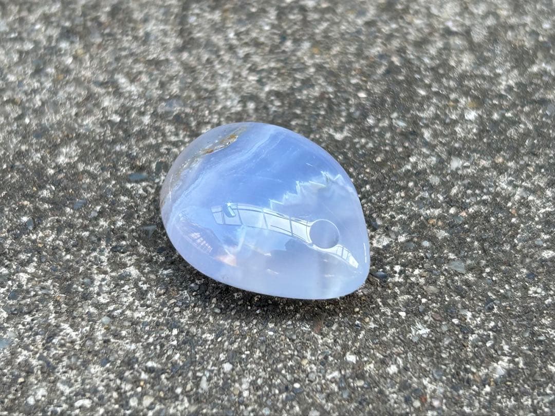 国産青瑪瑙 ドロップ型 錦石