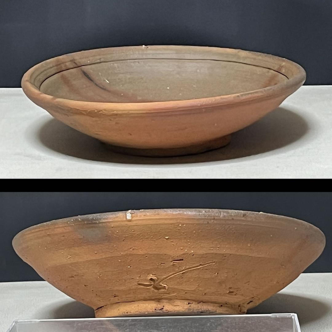 藤原啓 備前焼 緋襷 (ひだすき) 皿 共箱 人間国宝 【k2994a】