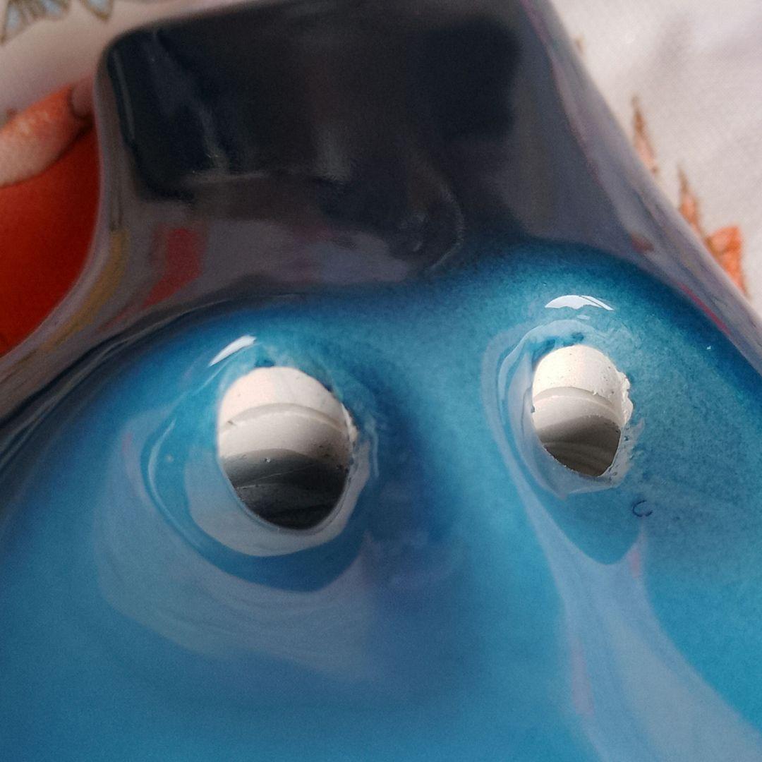 TNG ダブルオカリナ AC管　グラデーションブルー　ケース付