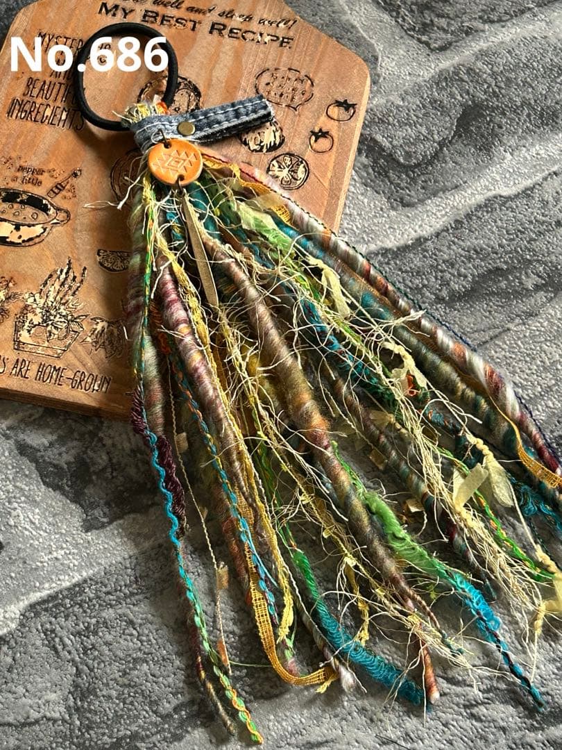 アジアンロングタッセルヘアゴムNo.686