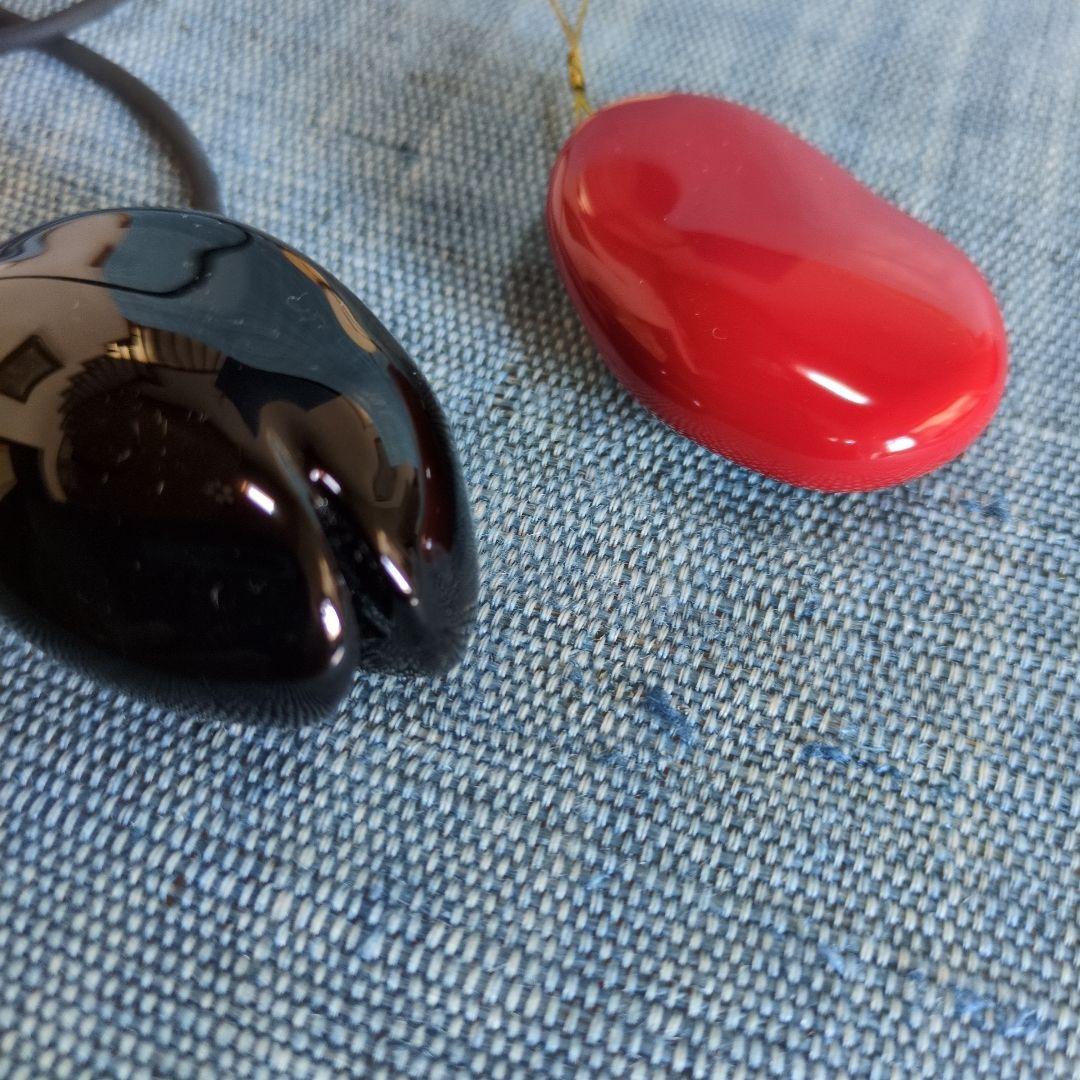 漆ペンダント赤と黒