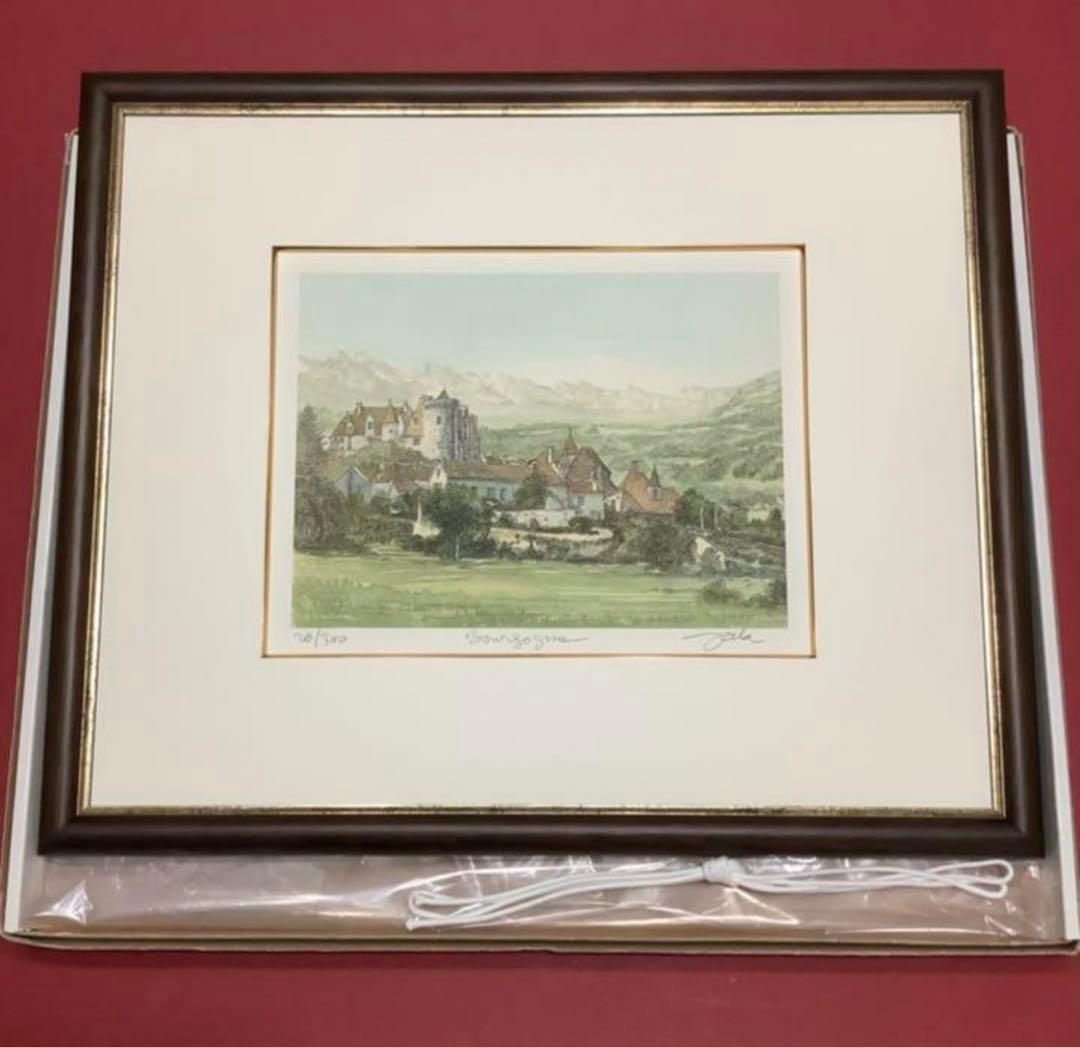 絵画・額縁・版画・織田 義郎・新品未使用・ブルゴーニュ・美術品・インテリア・雑貨