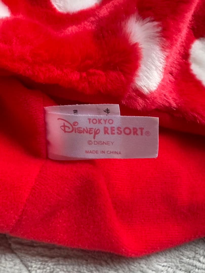 ディズニー　ミニー　ファンキャップ水玉ドット　レッド