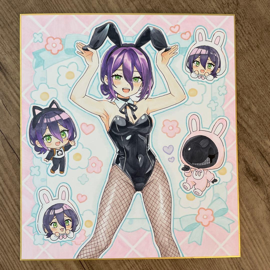 チ*ん様 チェンソーマン　レゼ　手描きイラスト　ファンアート アナログイラスト