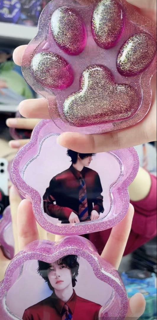 王一博 二層構造の猫の肉球レジン収納ボックス❣️5セット❣️確認用❣️0224