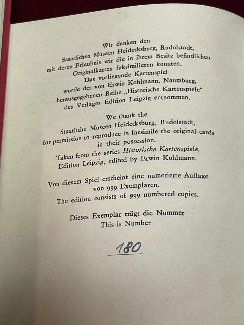 トランプ DAS KUPFER STICHSPIEL DES I.M.F.VON 1617