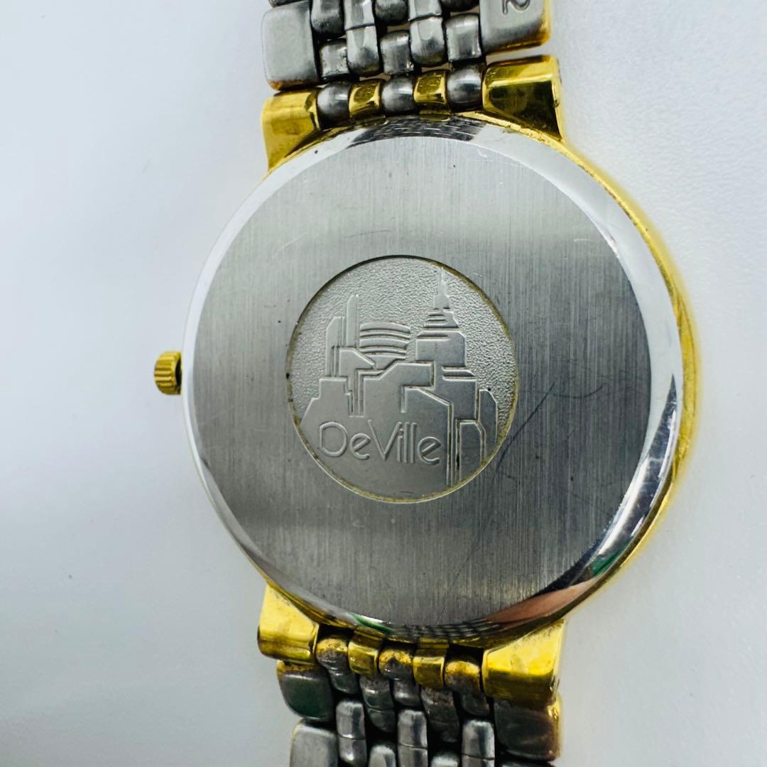 ✨OMEGA✨オメガ✨デビル✨デイト✨クォーツ✨ゴールド文字盤✨腕時計✨