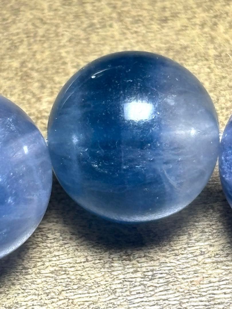 【新入荷】　ブルーグリーンバイカラーフローライトブレス15㎜大玉（新品未使用）