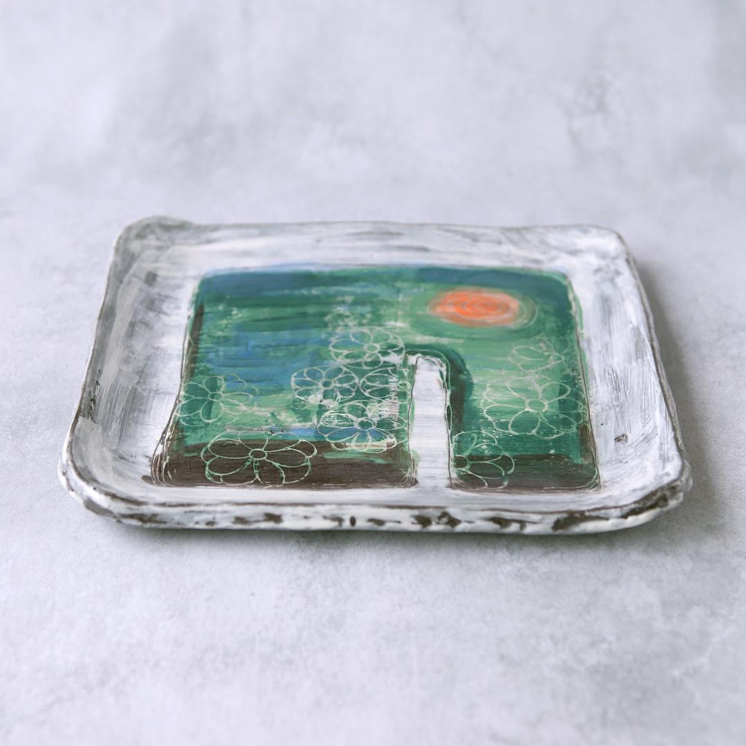 ゾウさんの凱旋門・四角皿（大）