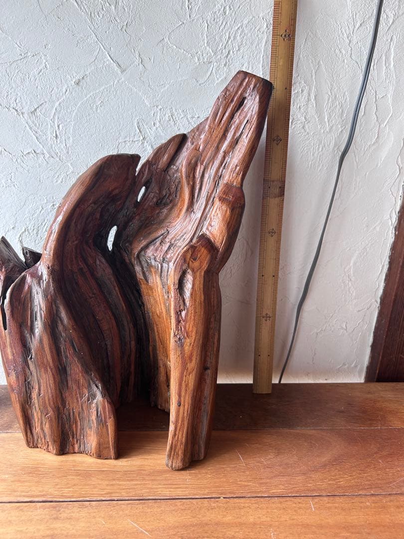 オブジェ　アンティーク　天然木