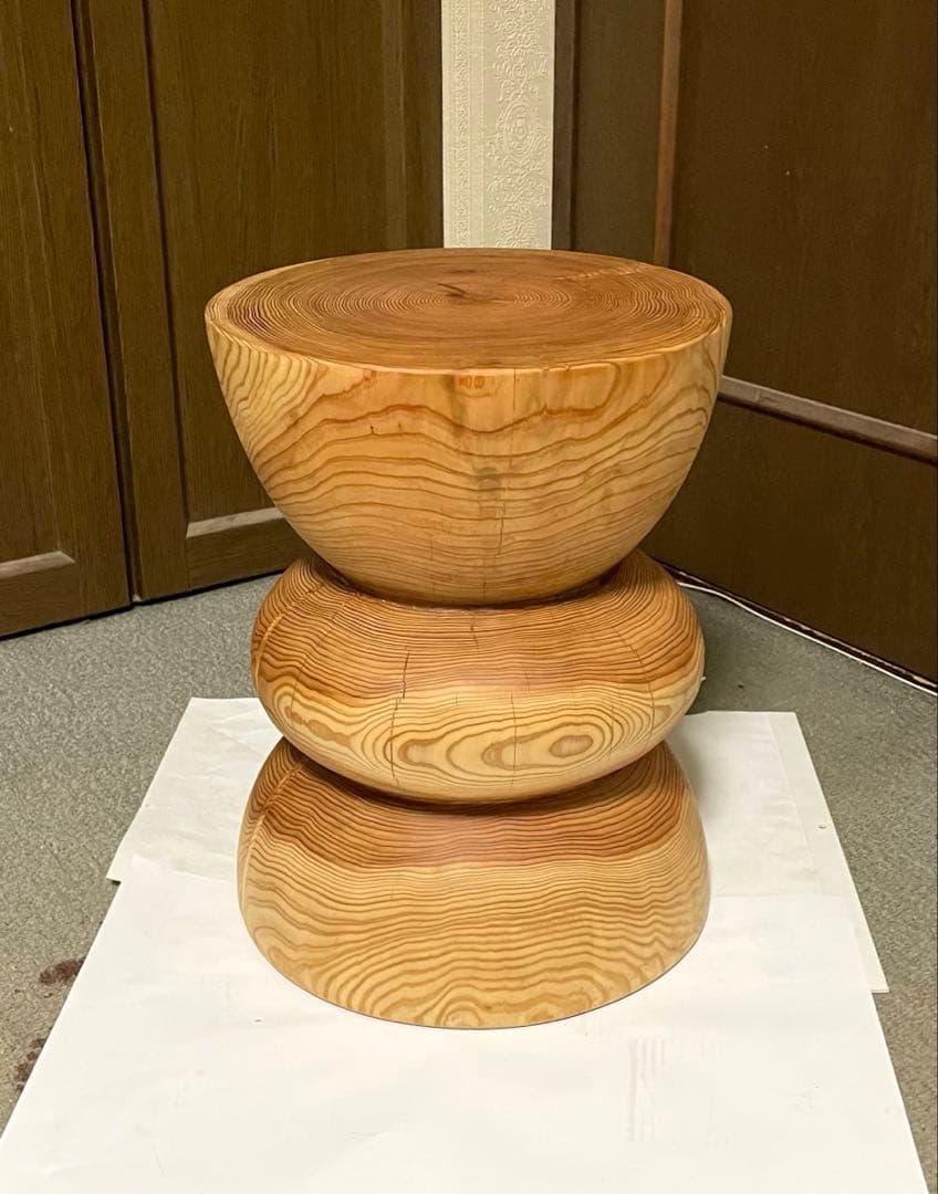 丸太　スツール　サイドテーブル 植物台