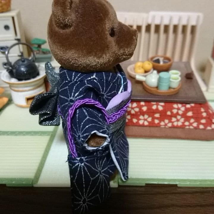 シルバニアファミリー☆初期くまさん用着物&バッグ♪