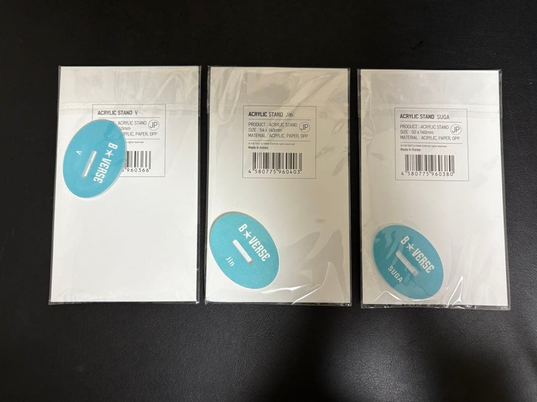 B★VERSE アクリルスタンド　BTS 3点　テテ　ジン　シュガ