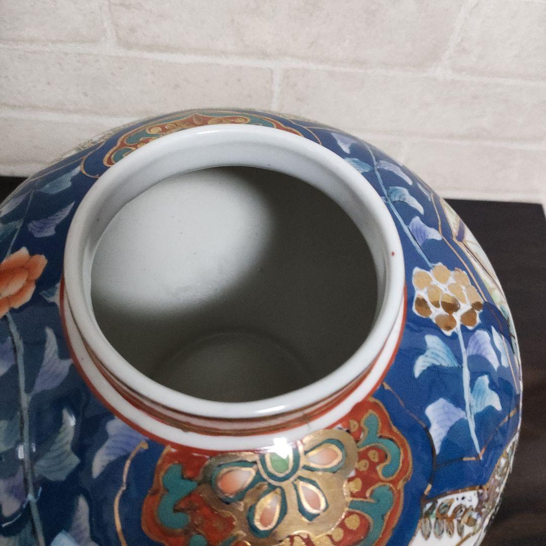 有田焼 金彩 染錦 美人図 沈香壺 飾壺 高さ46cm 古美術 骨董品