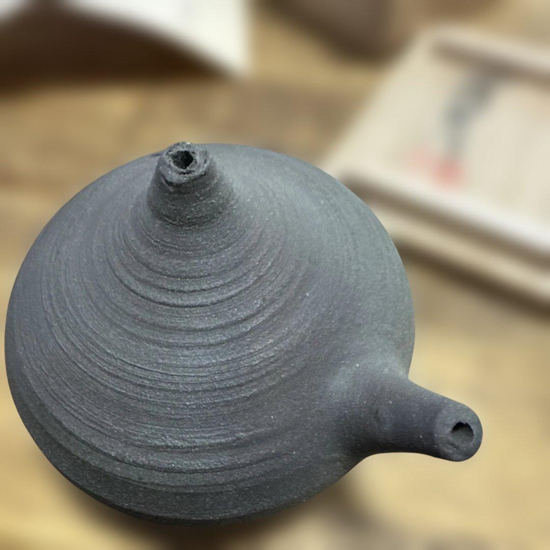 【共箱付】備前焼 城戸夏男 作 水滴 焼き締め 栞付き 書道具