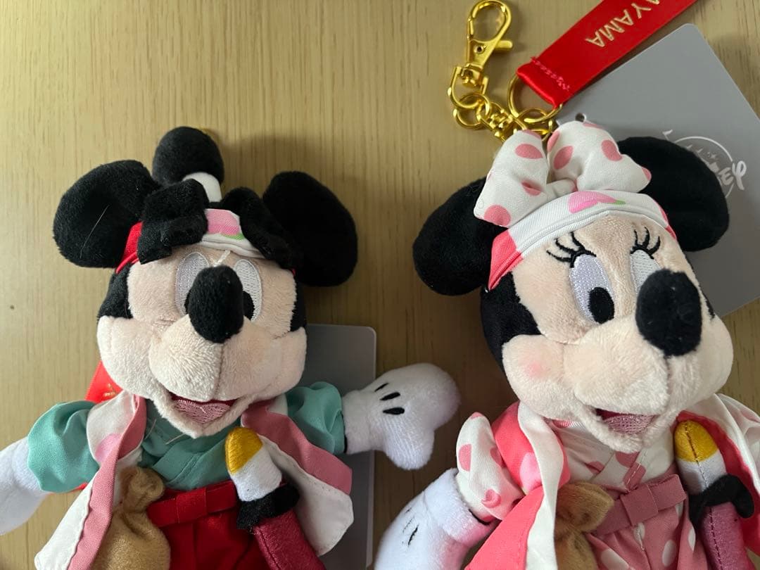 ぬいぐるみキーホルダー　桃太郎　ディズニーストア　岡山限定　ミッキー&ミニー
