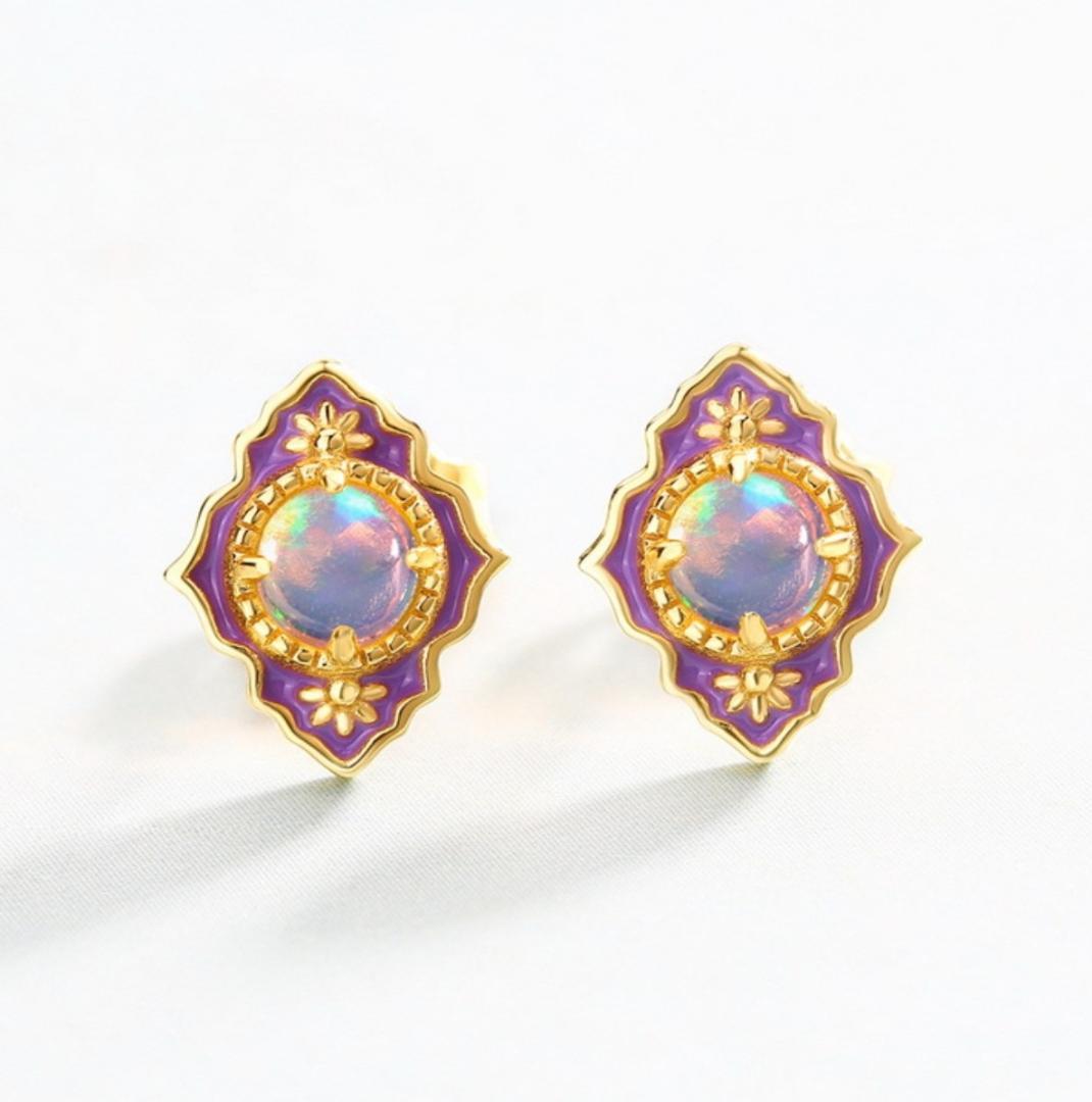 ＜受注制作＞オパールのピアス　SILVER　0497