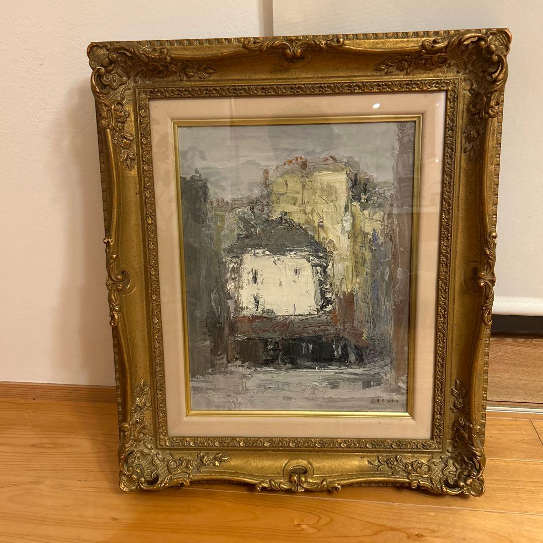 専用白井永雄　絵画　宇都宮市出身　パリ　クリニャンクール　油彩画 直筆サイン