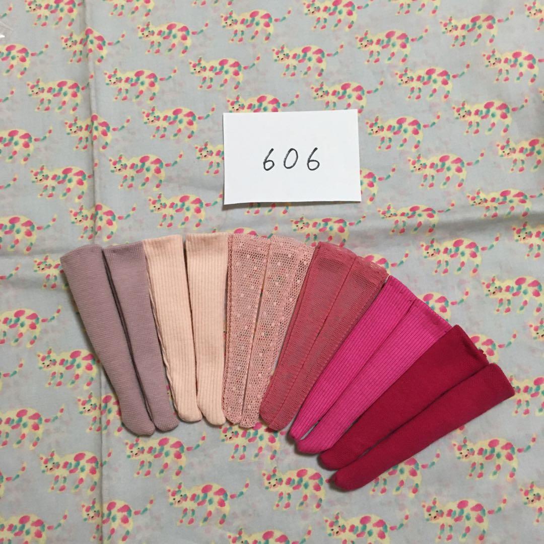 606 フューシャ+ピンク　オーバーニーソックス　リカちゃん　ブライス