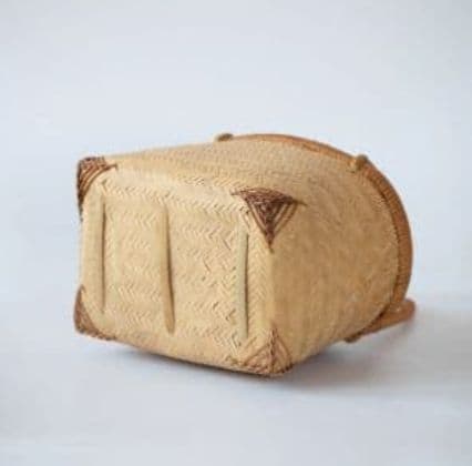 竹細工 極上品かご 収納 手作工芸品 市場かご 手提かご 買い物かご