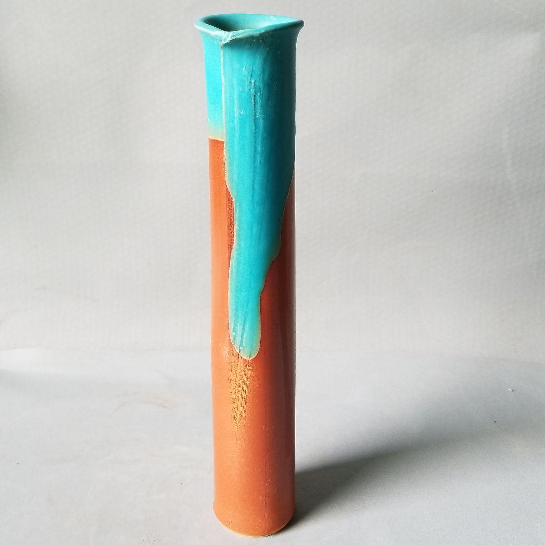 信楽焼 花瓶 花入れ 合わせ掛分け 高さ４１cm