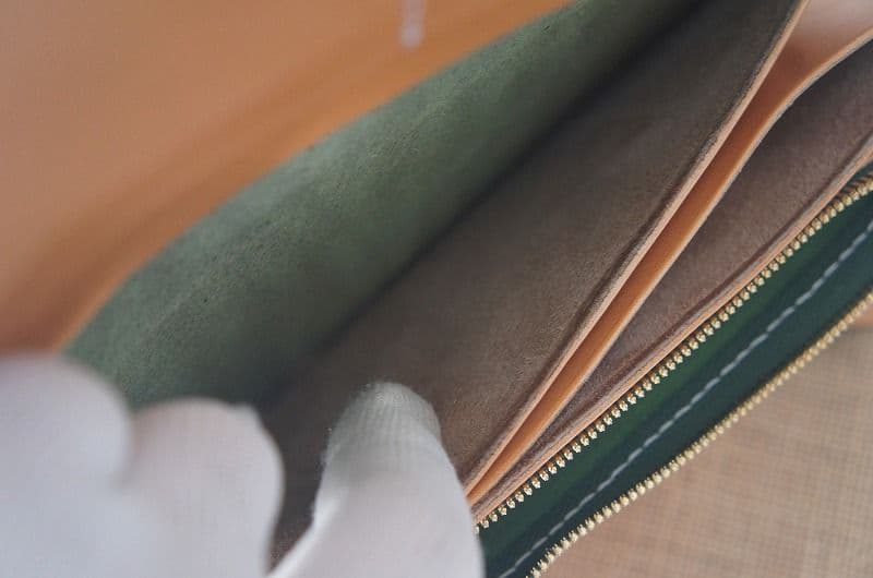 セール　送料無料　ルガトショルダーのバイカーズウォレット【パロットグリーン】