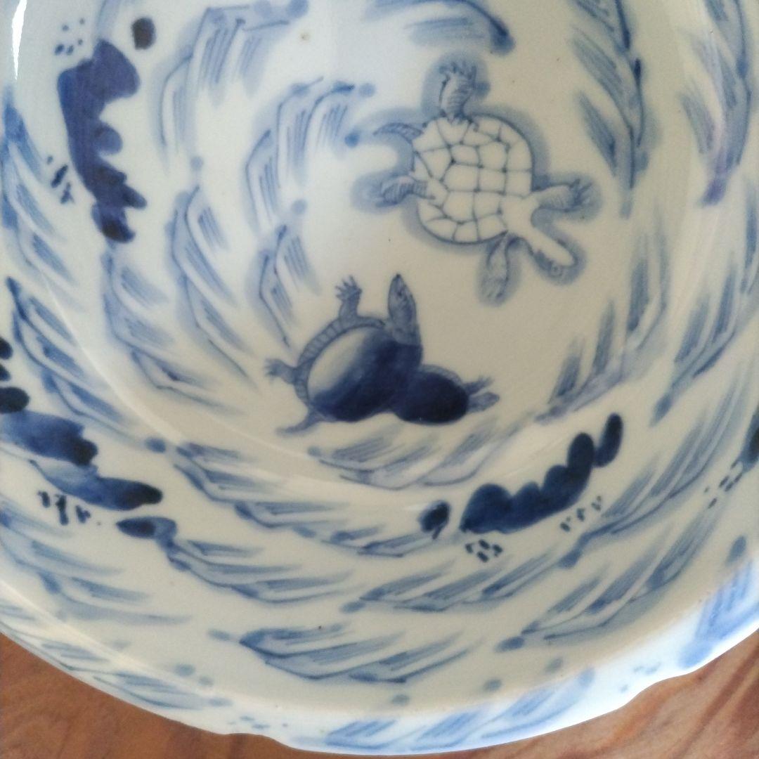 ★ 江戸期 亀 染付 鉢 古伊万里 アンティーク