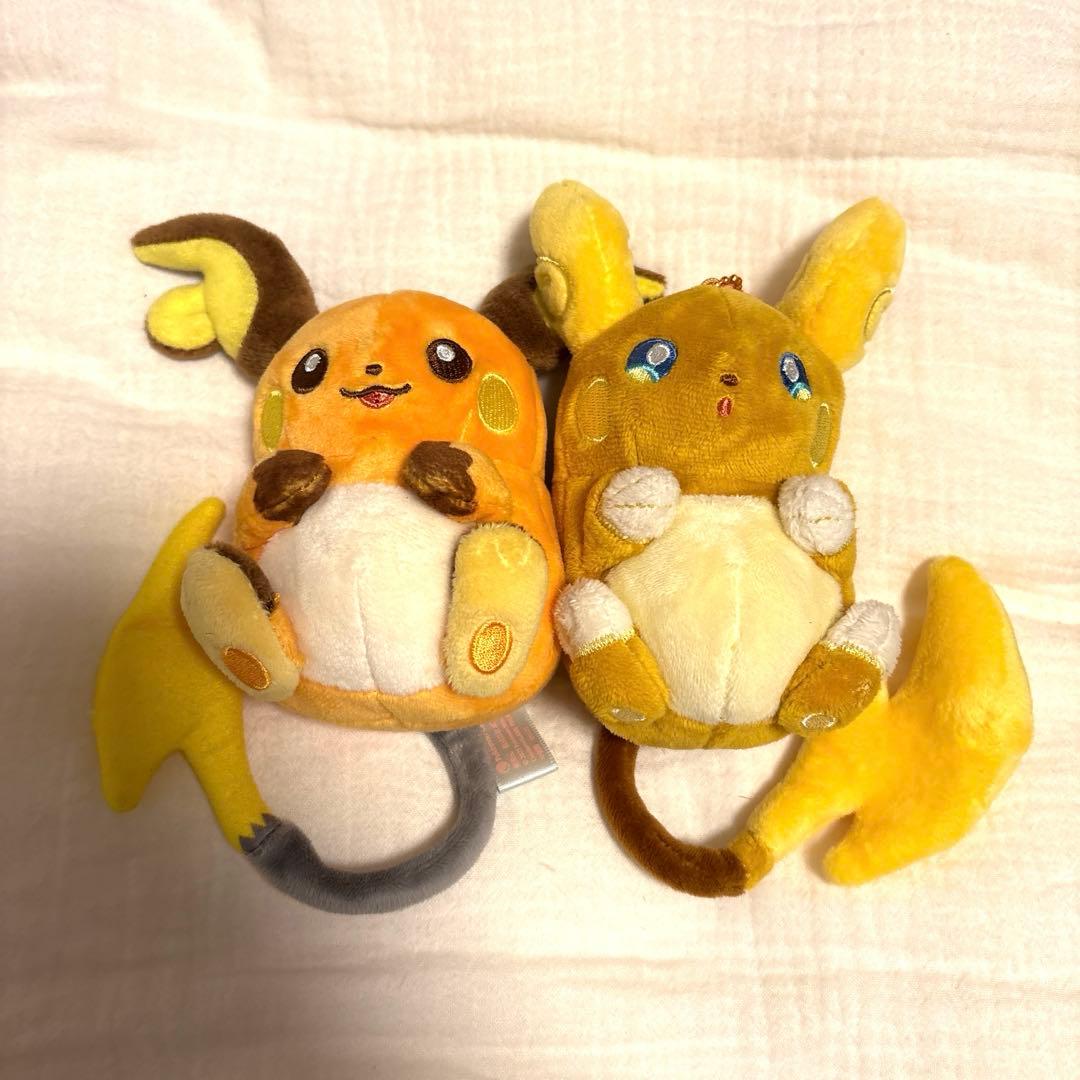 磁石でくっつくペアマスコット にたものどうし ライチュウ＆アローラライチュウ