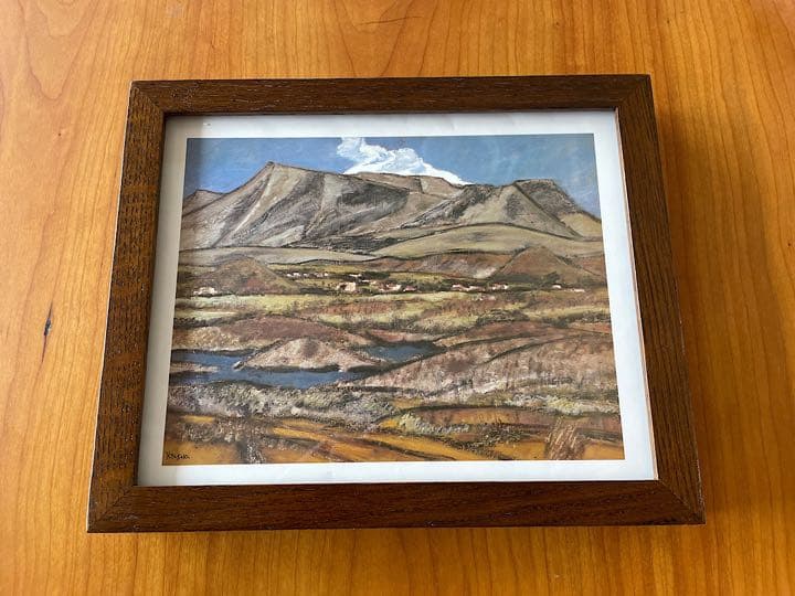 田崎廣助　絵画額装　山の絵