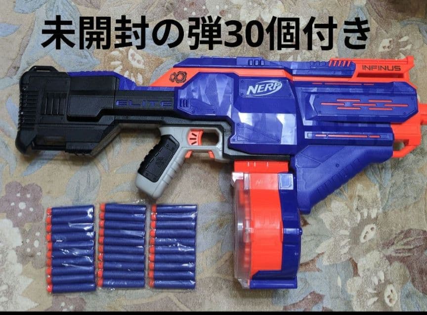 完売品含むナーフ3点セット＋未開封40弾、腕バンド、電子ターゲット2台おまけ付き