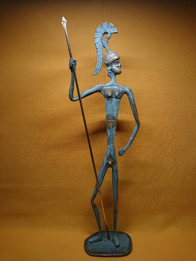 人形　戦士　銅製　ヨーロッパ　置物　インテリア　工芸品　美術品　A1703