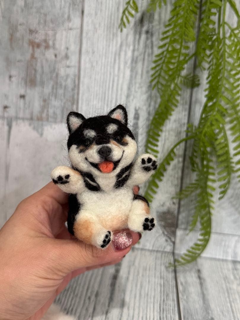 うちの子ベア　柴犬　羊毛フェルト　マスコット　ペット　犬