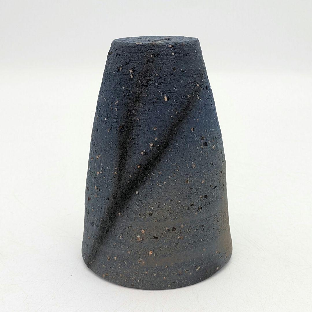 鈴木篤夫 備前焼 青備前フリーカップB 黒襷 コップ ビアマグ 酒器 麦酒呑