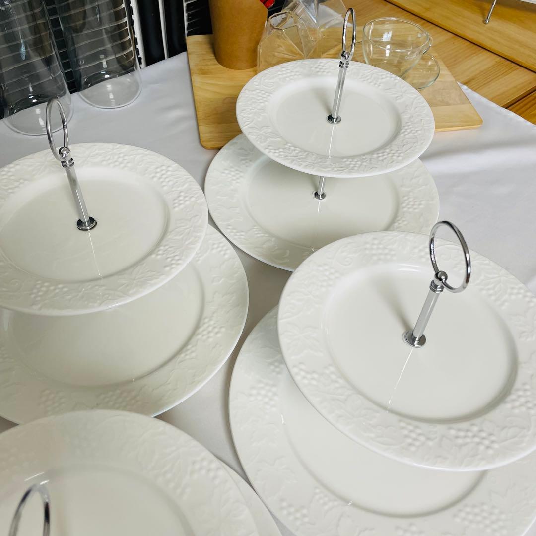 【美品】 2段式ケーキスタンド 5セット