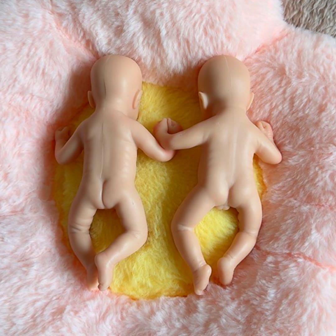 ★新品★リボーンドール フルシリコン 双子ちゃん 男の子&女の子15cm