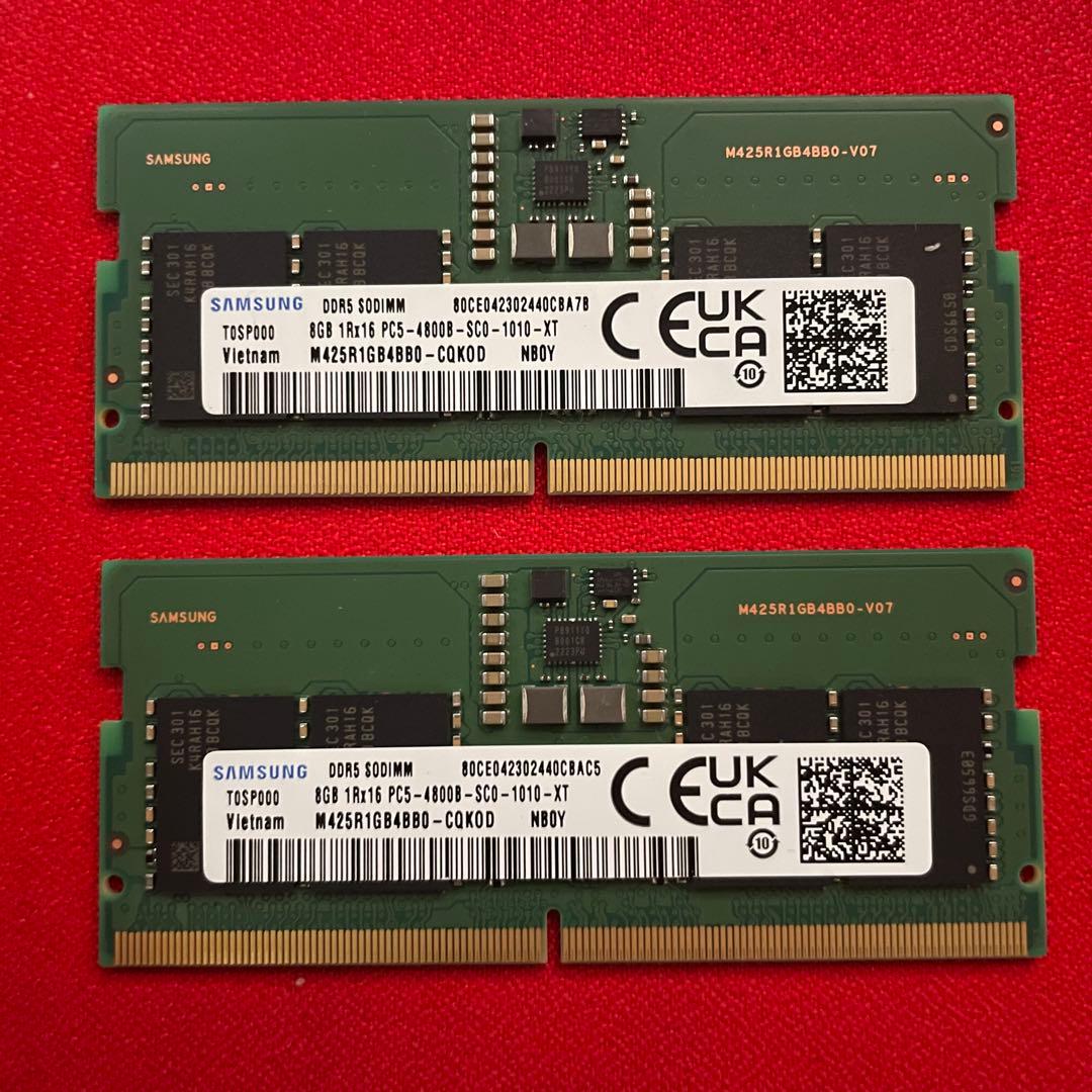 佐*藤様 Samsung DDR5 16GB(8GB×2) ノート用メモリ