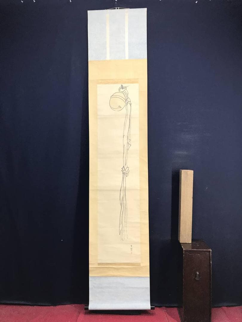 【真作】其翠/神前鈴之図/鈴図/スズ図/掛軸/名家伝来/AD-121