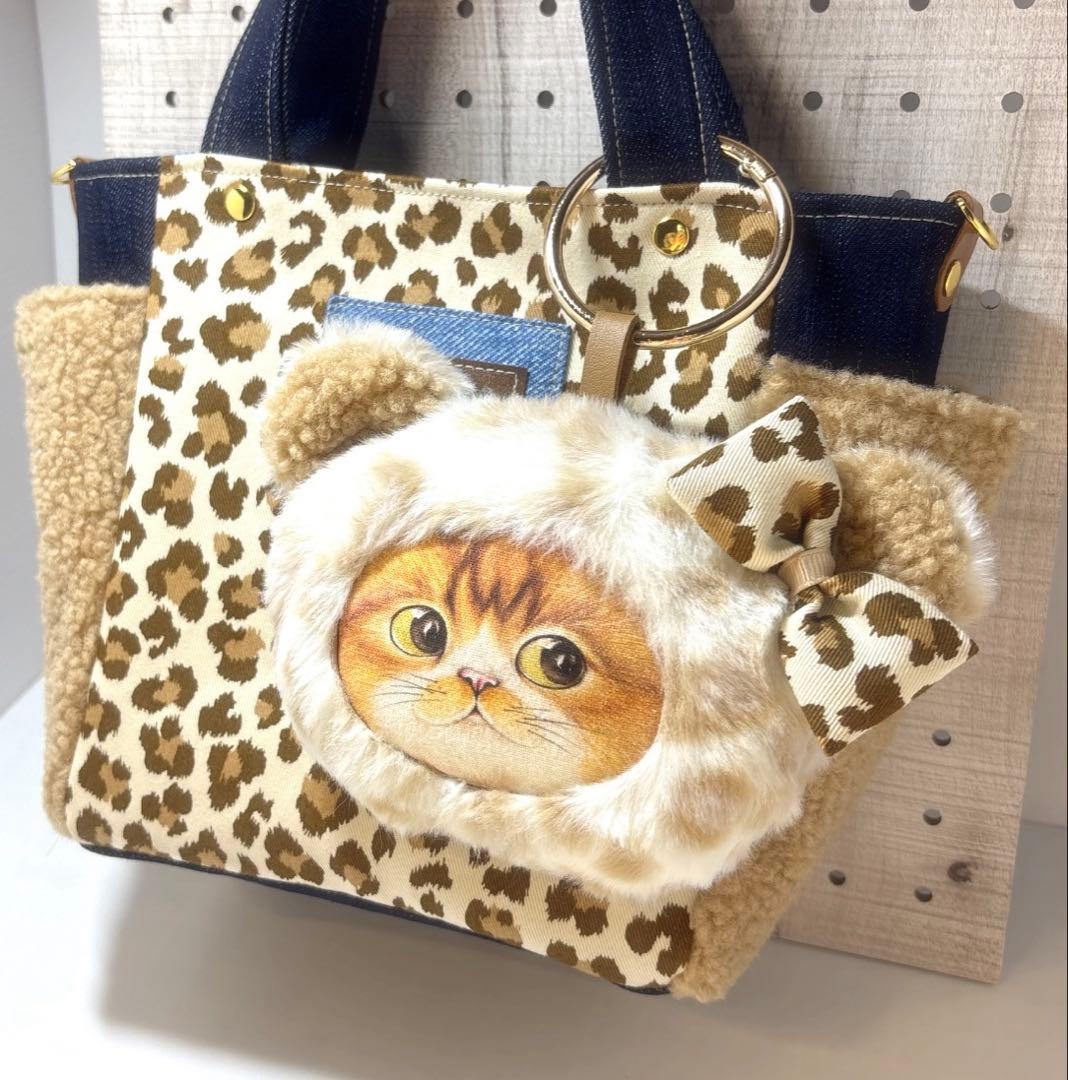 マ*ゲ様 コヤンイサムチョン★大きなマスコットチャームミニトートバッグ　レオパー