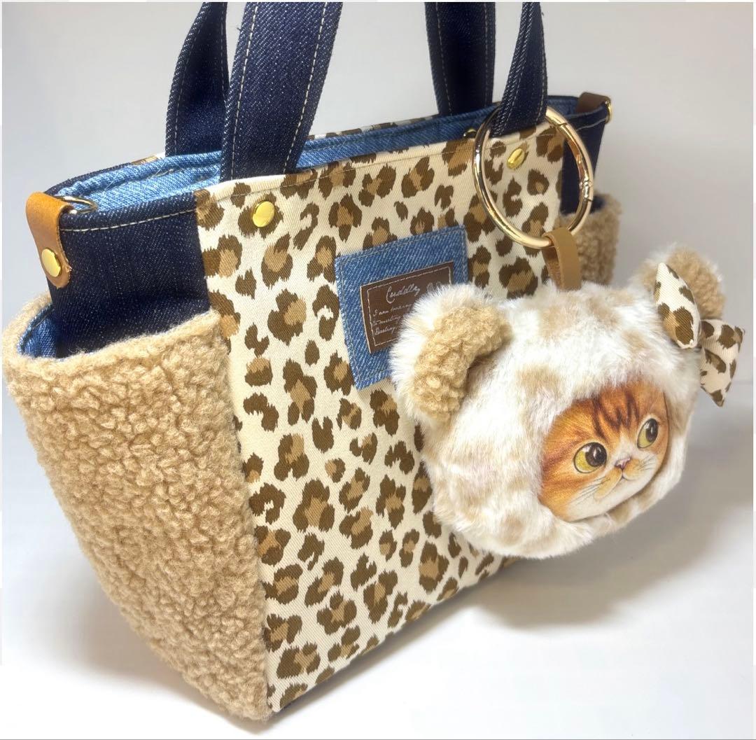 マ*ゲ様 コヤンイサムチョン★大きなマスコットチャームミニトートバッグ　レオパー
