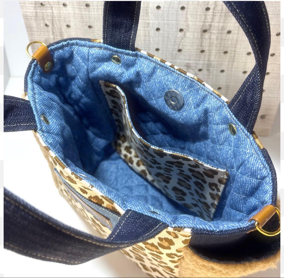 マ*ゲ様 コヤンイサムチョン★大きなマスコットチャームミニトートバッグ　レオパー