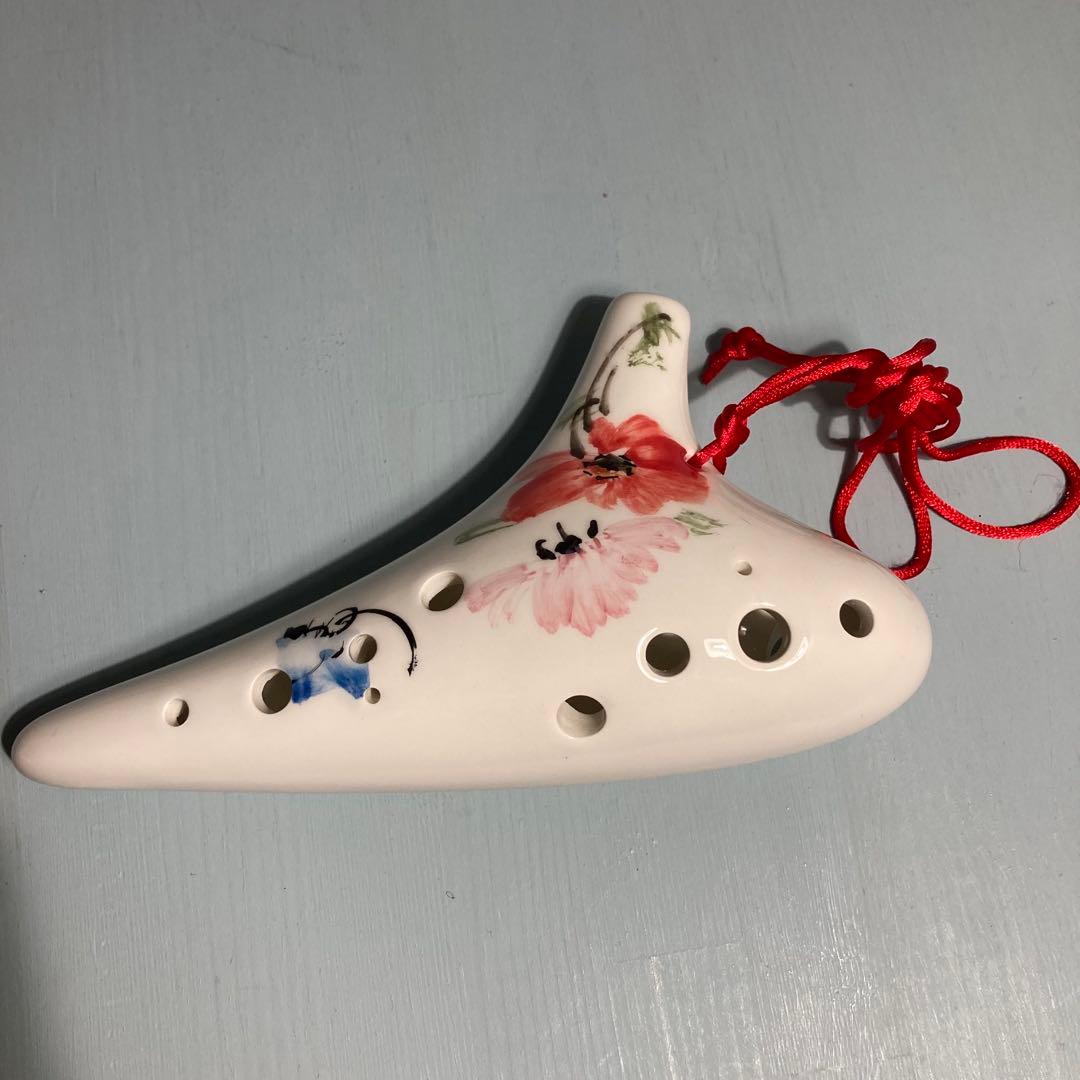 【新品未使用】TNGオカリナ シングル アルト C管 フラワー 菊の花