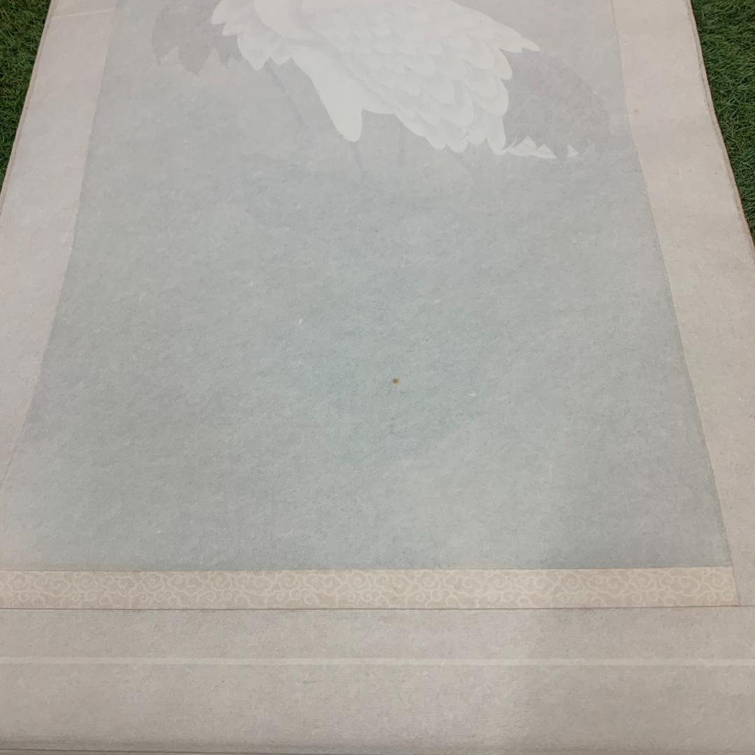 松上双鶴　美術年鑑　福田素仙 松上鶴　共箱付 掛軸