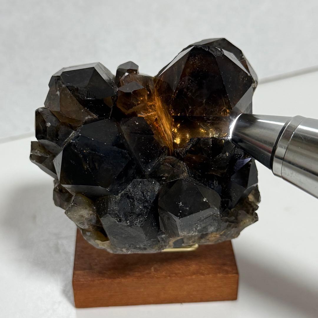 484g モリオン クラスター 漆黒コンゴ産 原石 天然石 魔除け